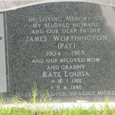 WORTHINGTON James 1904-1969 &amp; Kate Louisa 1912-1990
