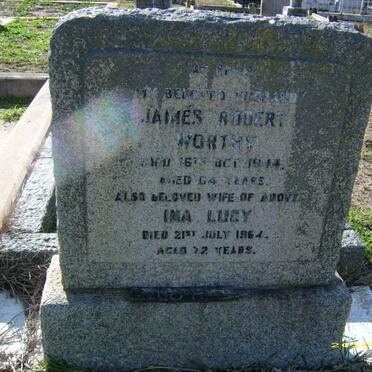 WORTHY James Robert -1944 &amp; Ina Lucy -1964