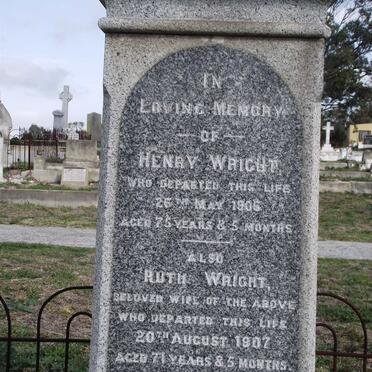WRIGHT Henry -1906 &amp; Ruth -1907