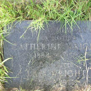 WRIGHT Catherine 1884-1958 :: WRIGHT Lily 1919-1972