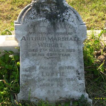 WRIGHT Arthur Marshall -1929 &amp; Lottie -1960
