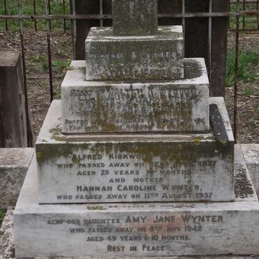 WYNTER Georgie A. -1899 :: WYNTER Walter A. -1899 :: WYNTER Alfred  Kirkwood -1937 :: WYNTER Hannah Caroline -1937