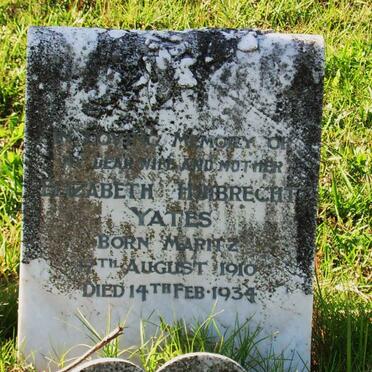 YATES Elizabeth Huibrecht nee MARITZ 1910-1934
