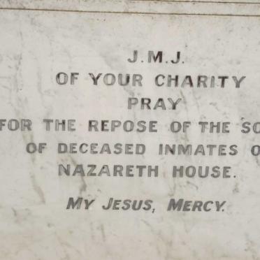 10. Erected by the Sisters of Nazareth
