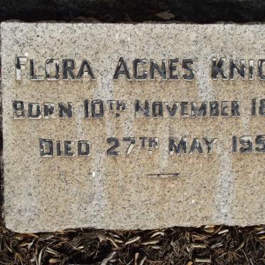 KNIGHT Flora Agnes 1870-1958
