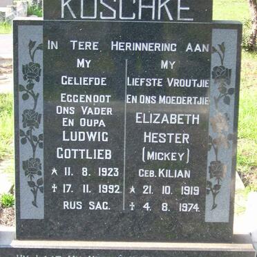 KUSCHKE Ludwig Gottlieb 1923-1992 &amp; Elizabeth Hester nee KILIAN 1919-1974