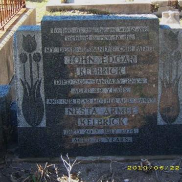 KELBRICK John Edgar -1944 &amp; Nesta Armee -1974