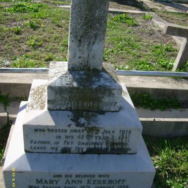 KERKHOFF William E. -1915 &amp; Mary Ann -1958