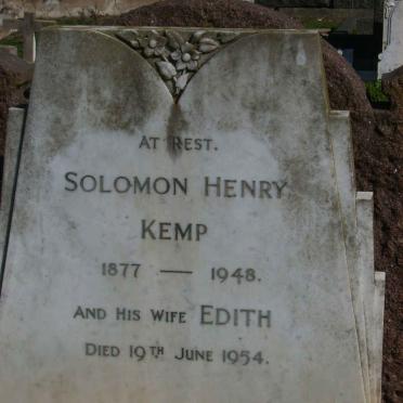 KEMP Solomon Henry 1877-1948 &amp; Edith -1954 