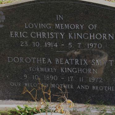 KINGHORN Eric Christy 1914-1970 :: SMYTH Dorothea Beatrix formerly KINGHORN 1890-1972