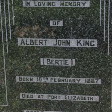 KING Albert John 1887-1954