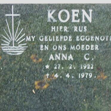 KOEN Anna C. 1922-1979