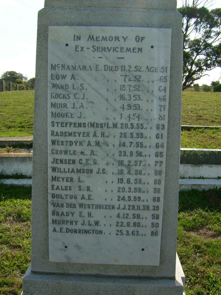 3. Memorial to Ex-Servicemen