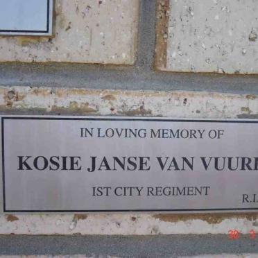 VUUREN Kosie, Jansen van