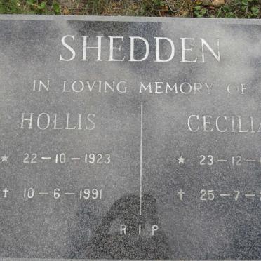 SHEDDEN Hollis 1923-1991 &amp; Cecilia 1925-2004