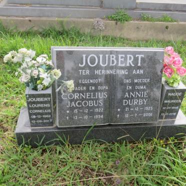 JOUBERT Cornelius Jacobus 1922-1994 &amp; Annie Durby 1925-2006