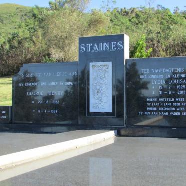 STAINES George Henry 1922-1987 &amp; Lydia Louisa 1925-2013