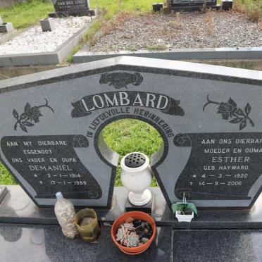 LOMBARD Demaniel 1914-1989 &amp; Esther HAYWARD 1920-2006