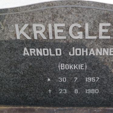 KRIEGLER Arnold Johannes 1957-1980