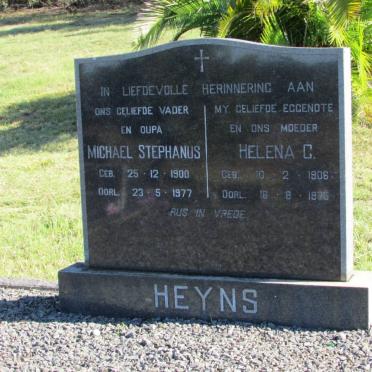 HEYNS Michael Stephanus 1900-1977 &amp; Helena C. 1906-1975