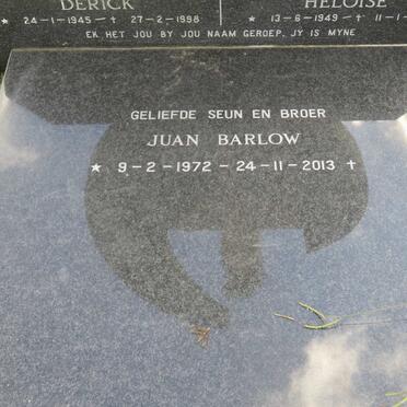 BARLOW Derick 1945-1998 &amp; Heloise 1949-2013 :: BARLOW Juan 1972-2013