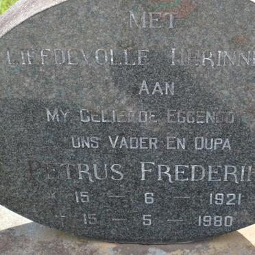 GERBER Petrus Frederik 1921-1980