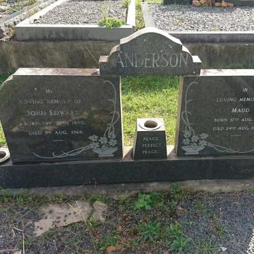 ANDERSON John Edward 1890-1968 &amp; Maud 1895-1991