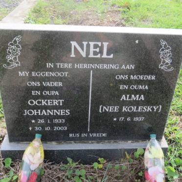 NEL Ockert Johannes 1933-2003 &amp; Alma KOLESKY 1937-