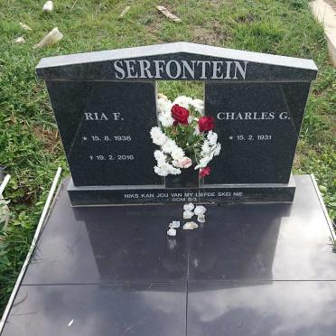 SERFONTEIN Charles G. 1931- &amp; Ria F. 1936-2016