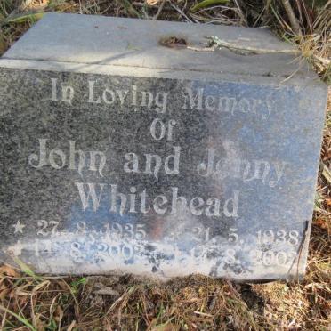 WHITEHEAD John 1935-2002 & Jenny 1938-2002