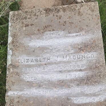 MAQUNGO Elizabeth J. 1898-1932