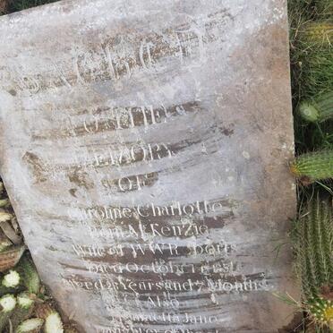 ROBERTS Caroline Charlotte nee McKENZIE -185? :: ROBERTS Henraetta Jane