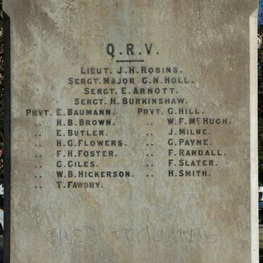Eastern Cape, QUEENSTOWN, British War Memorial