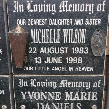 WILSON Michelle 1983-1998 :: DANIELS Yvonne Marie 1945-2017