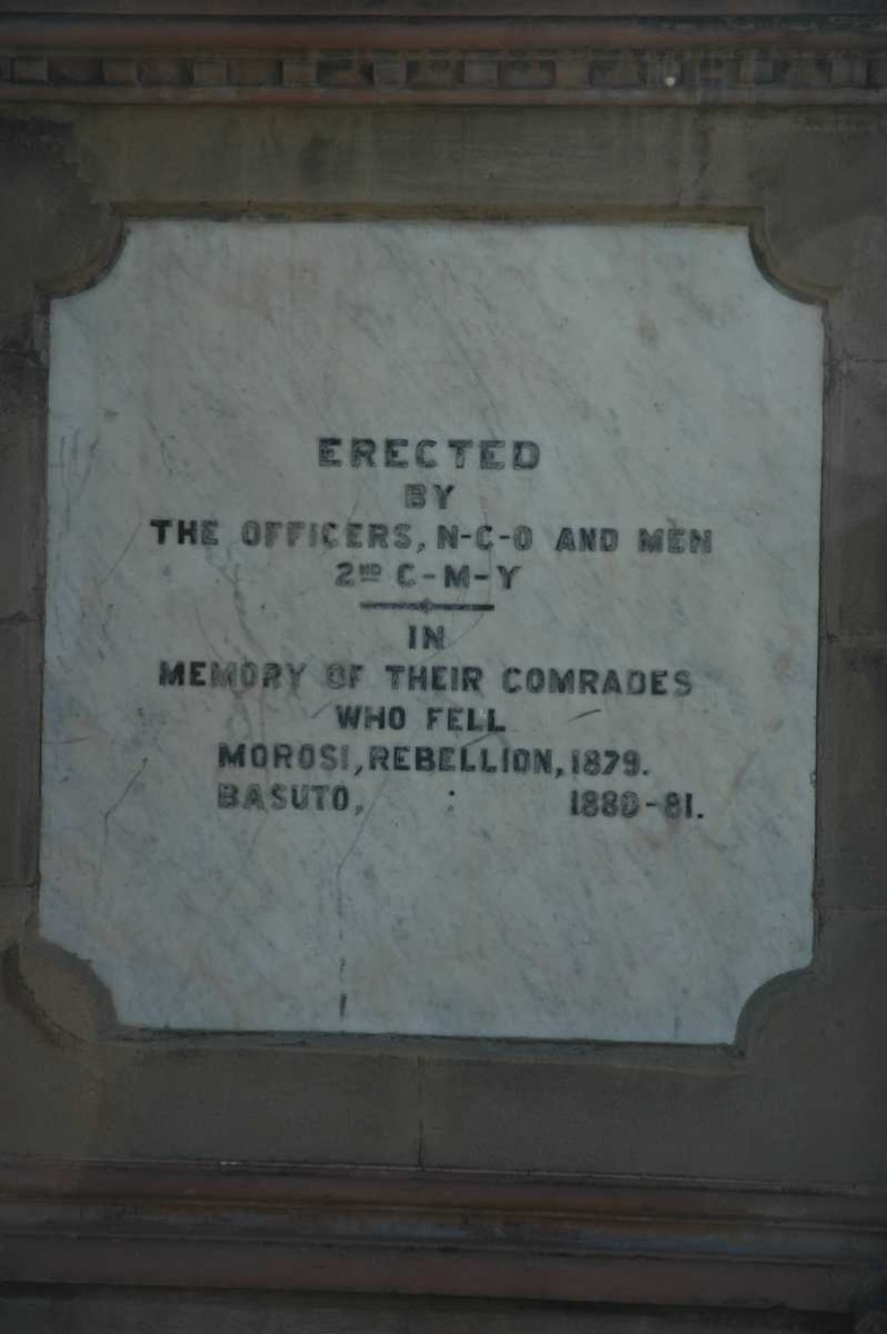 2. Plaque - Morosi Rebellion 1879 ::  Basuto War 1880-1881