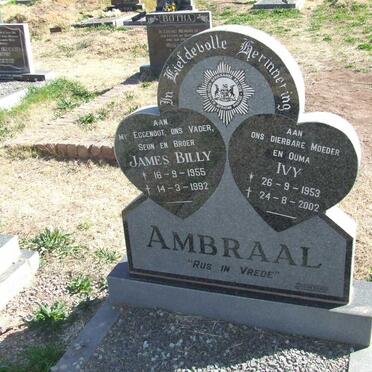 AMBRAAL James Billy 1955-1992 &amp; Ivy 1953-2002