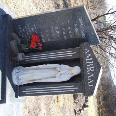 AMBRAAL Thomas James 1944-2004 &amp; Mitha 1944-2004