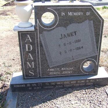 ADAMS Janet 1901-1984