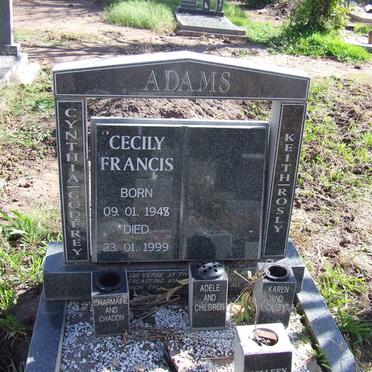 ADAMS Cecily Francis 1948-1999