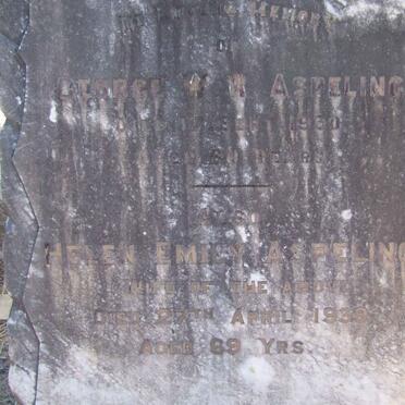 ASPELING George W.R. -1930 &amp; Helen Emily -1939