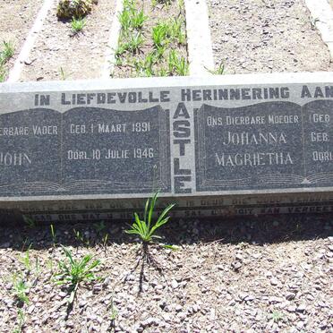 ASTLE John 1891-1946 &amp; Johanna Magrietha VAN HEERDEN 1894-1963