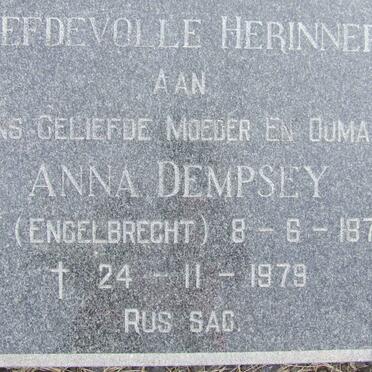 DEMPSEY Anna nee ENGELBRECHT 1876-1979