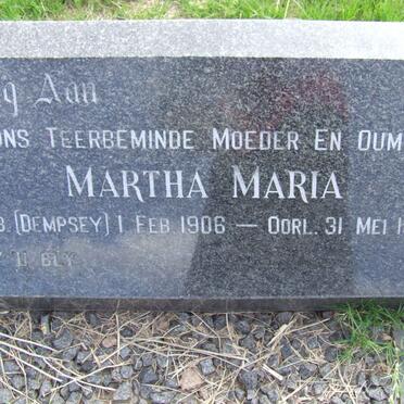 ALLEN Martha Maria nee DEMPSEY 1906 1994