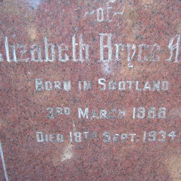 ALLAN Elizabeth Bryce 1866-1934