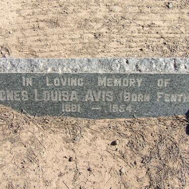 AVIS Agnes Louisa nee FENTHUM 1881-1954