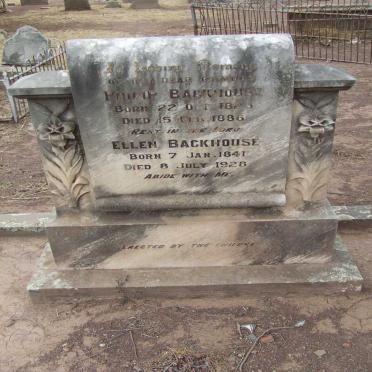 BACKHOUSE Philip 1823-1886 &amp; Ellen 1841-1928