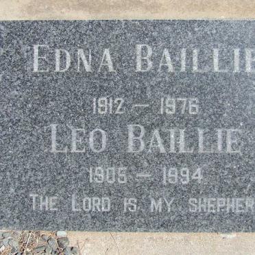 BAILLIE Leo 1905-1994 &amp; Edna 1912-1976