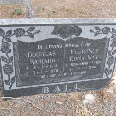 BALL Douglas Richard 1914-1978 &amp; Florence Edna May DERMAN 1911-1946