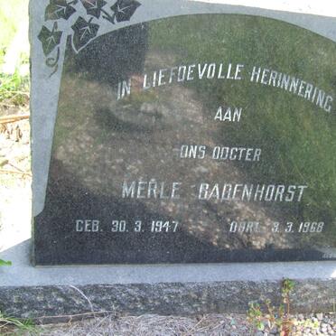 BADENHORST Merle 1947-1968