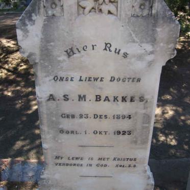 BAKKES A.S.M. 1894 -1923